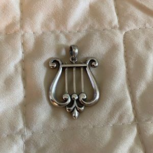 Sterling Silver Lyre pendant